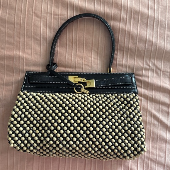 TORY BURCH LEE RADZIWILL BEADED TOP HANDLE SMALL BAG LIMITED EDITION •••Read••• - Picture 10 of 16